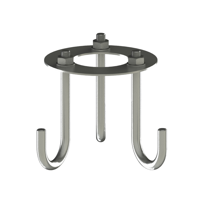 KIT.031 - Ancoraggio a terra tirafondi/piastra di centraggio