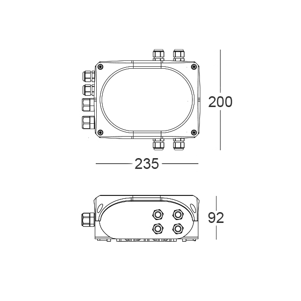 HUB.500.001.DA2 - Hub 500mA IP66<br>DALI-2 con driver 60W IP20