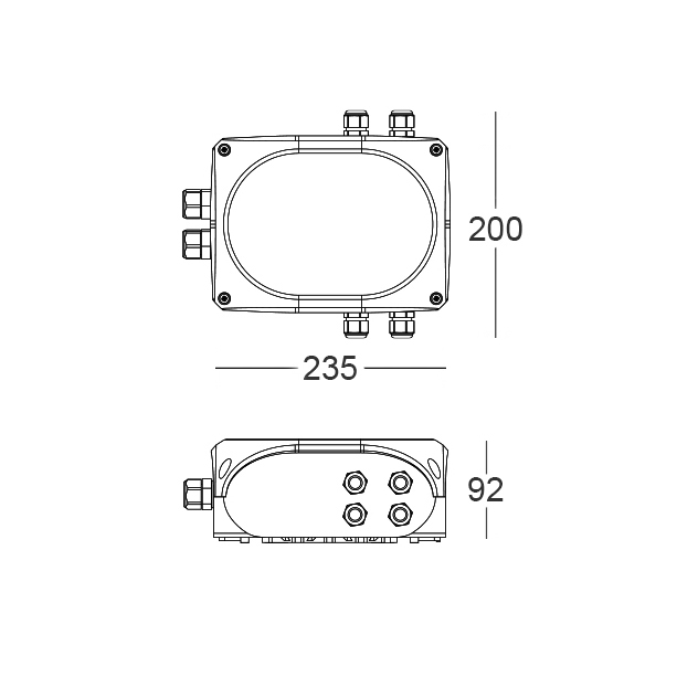 HUB.700.001.ND - Hub 700mA IP66<br>ON/OFF con driver 60W IP20