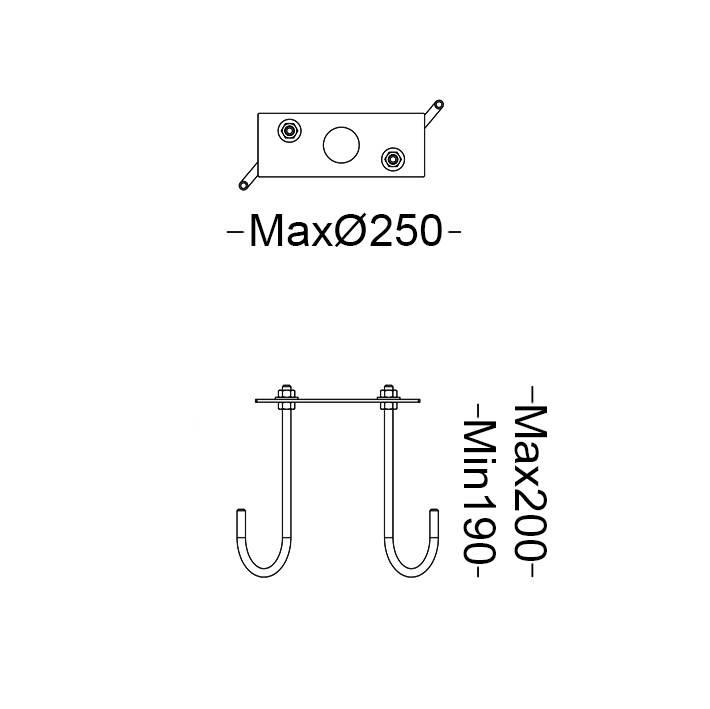 KIT.020 - Ancoraggio a terra tirafondi